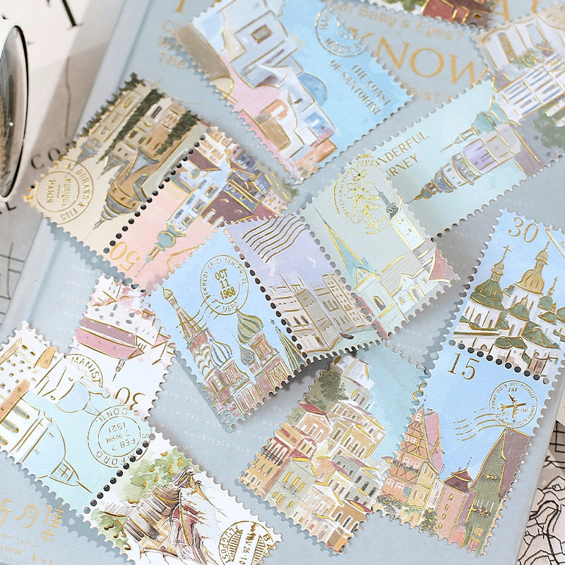 Hot-Stamping Decorative Sticker-Stars Gourmet Stamp Travel c