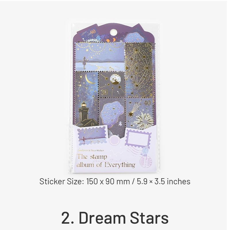 Hot-Stamping Decorative Sticker-Stars Gourmet Stamp Travel sku-2