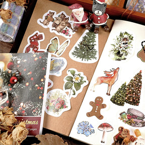 Hot Stamping Gold Merry Christmas Sticker Book b2