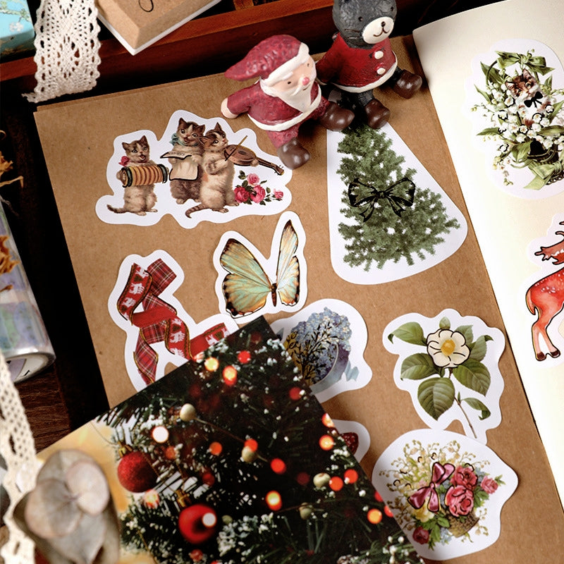 Hot Stamping Gold Merry Christmas Sticker Book c