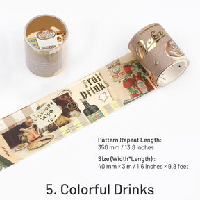 Hot Stamping Washi Tape - Poster Newspaper Fairy Tale Drink sku-5