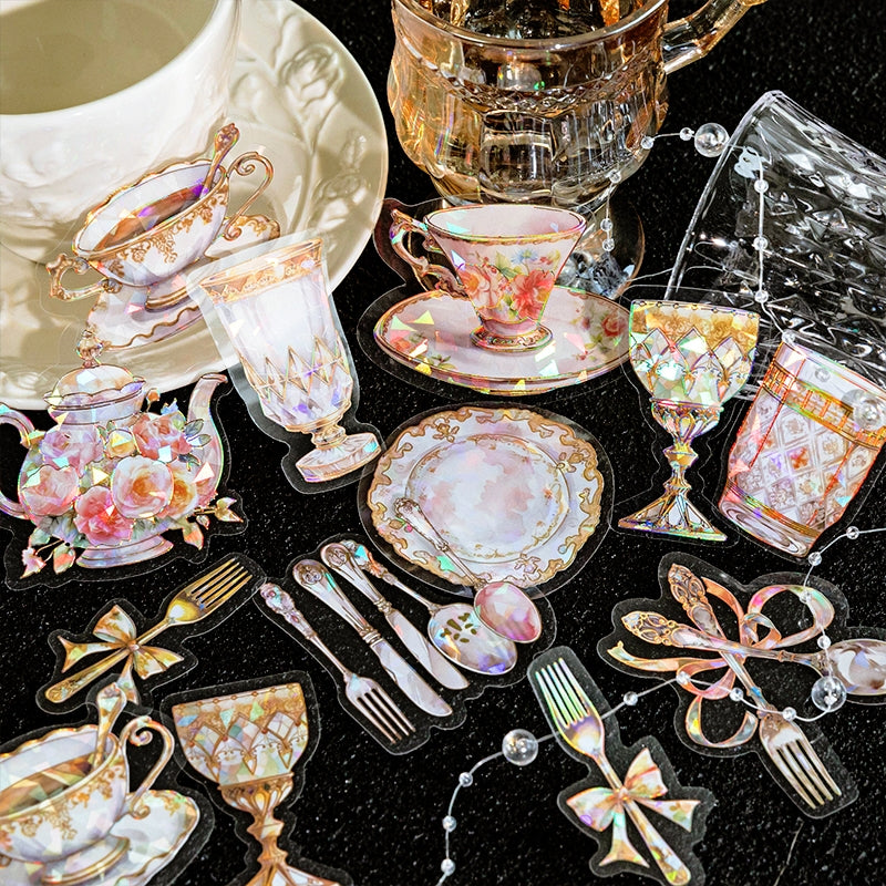 Household Items PET Stickers - Plant, Bottle, Furniture, Tableware, Window, Clock, Lamp b