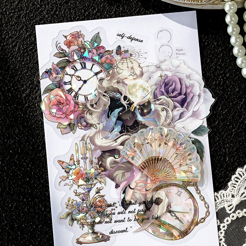 Household Items PET Stickers - Plant, Bottle, Furniture, Tableware, Window, Clock, Lamp b4