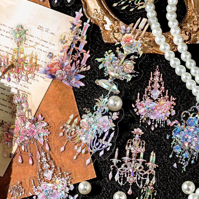 Household Items PET Stickers - Plant, Bottle, Furniture, Tableware, Window, Clock, Lamp b5