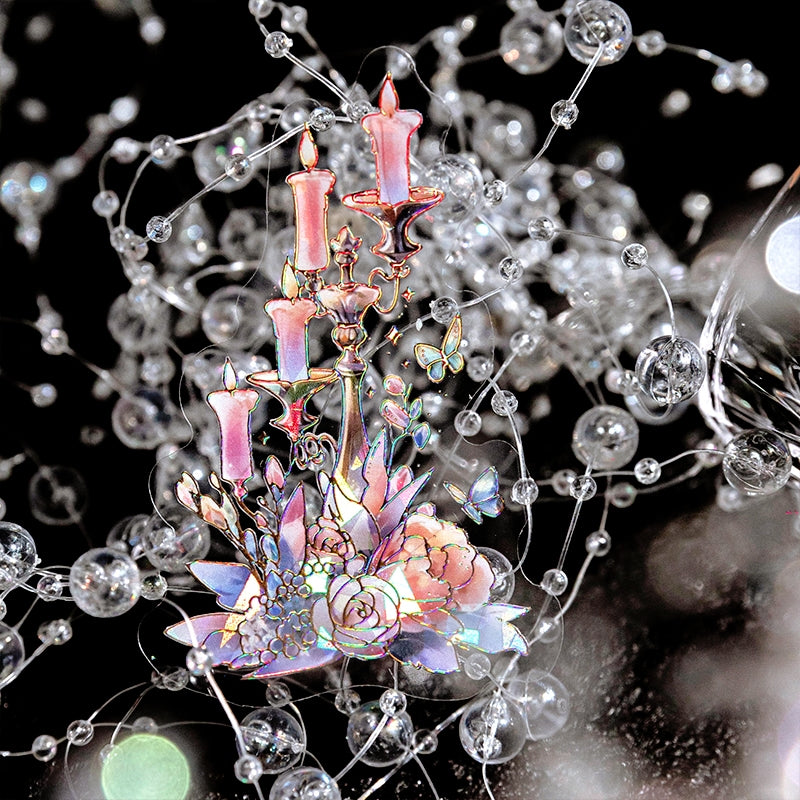 Household Items PET Stickers - Plant, Bottle, Furniture, Tableware, Window, Clock, Lamp c2