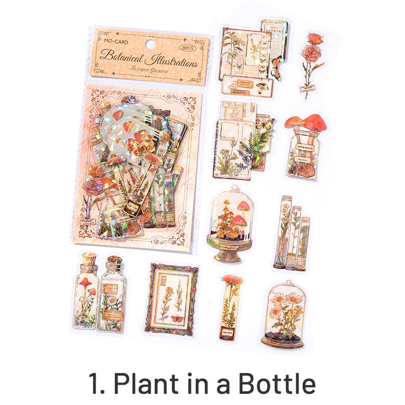 Household Items PET Stickers - Plant, Bottle, Furniture, Tableware, Window, Clock, Lamp sku-1