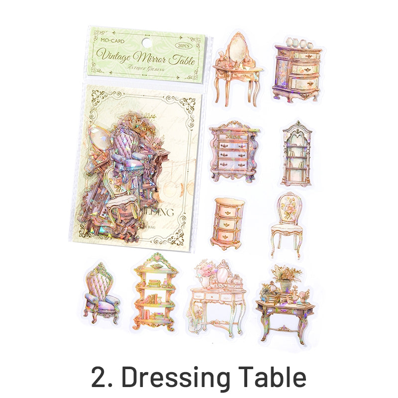 Household Items PET Stickers - Plant, Bottle, Furniture, Tableware, Window, Clock, Lamp sku-2