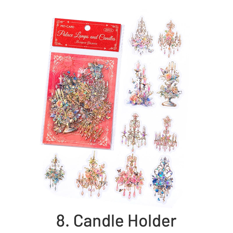 Household Items PET Stickers - Plant, Bottle, Furniture, Tableware, Window, Clock, Lamp sku-8