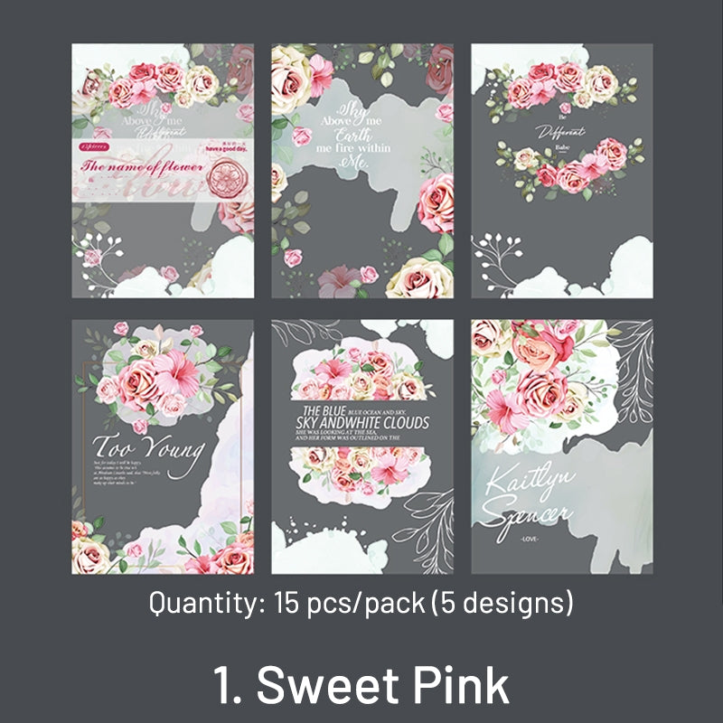 In the Name of Flowers Vintage Floral Background Paper sku-1