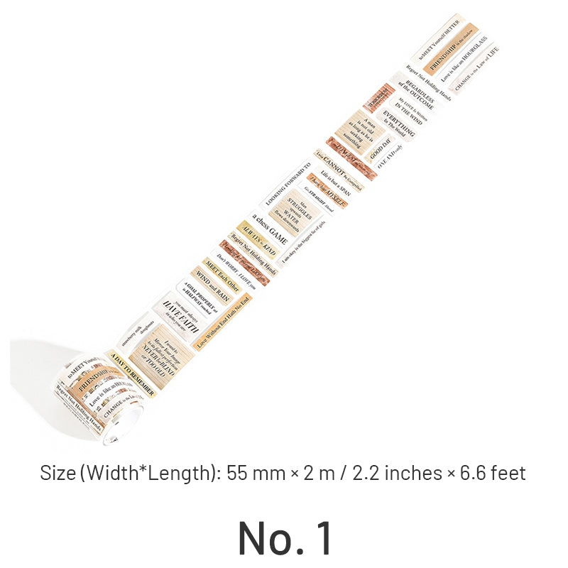 INS-Style Simple English Text Tape sku-1