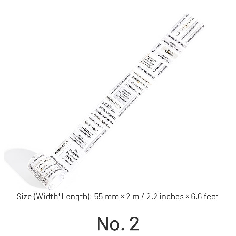 INS-Style Simple English Text Tape sku-2
