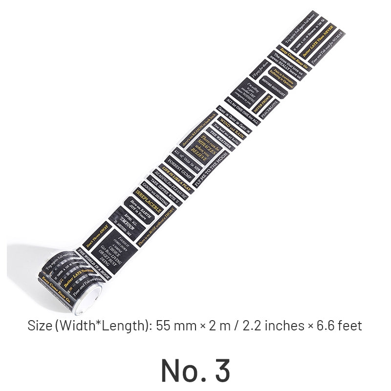 INS-Style Simple English Text Tape sku-3