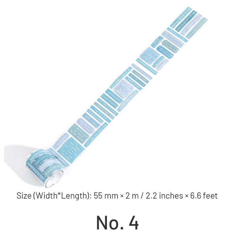 INS-Style Simple English Text Tape sku-4