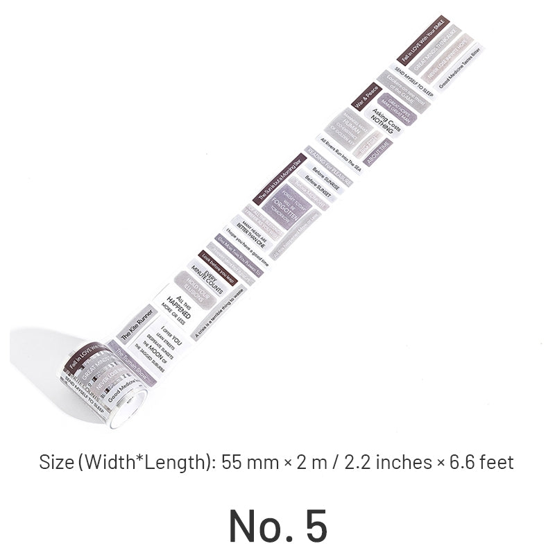 INS-Style Simple English Text Tape sku-5