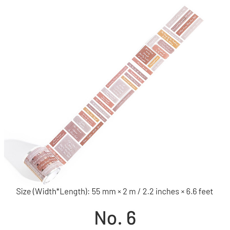 INS-Style Simple English Text Tape sku-6