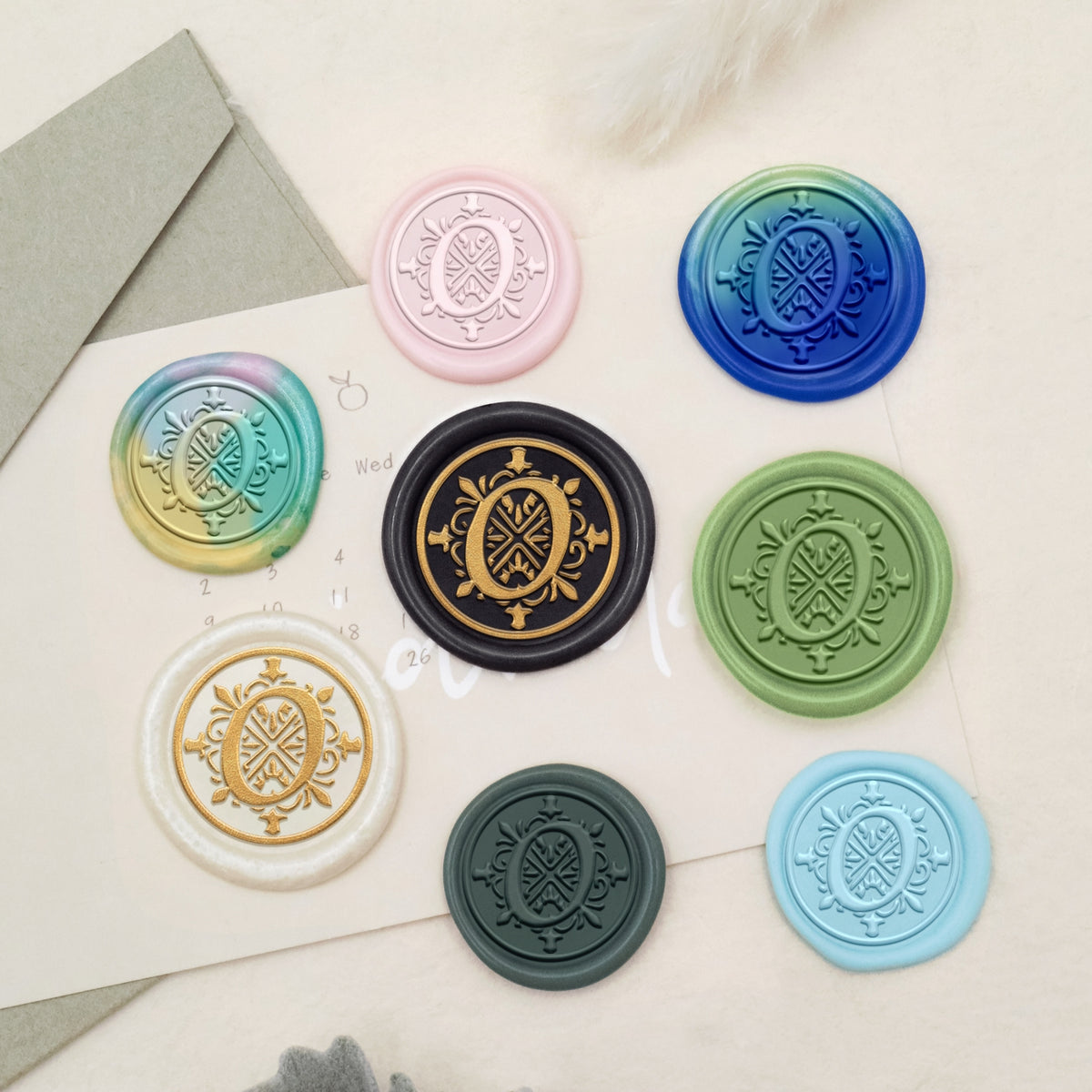 Iris Alphabet Wax Seal Stamp - O 3