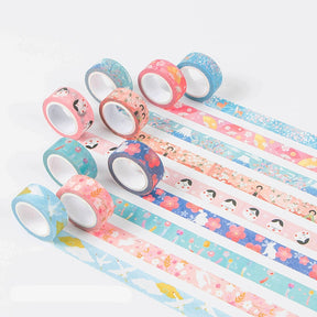 Japanese-style Washi Tape with Plants Animals Sea and Fireworks b4