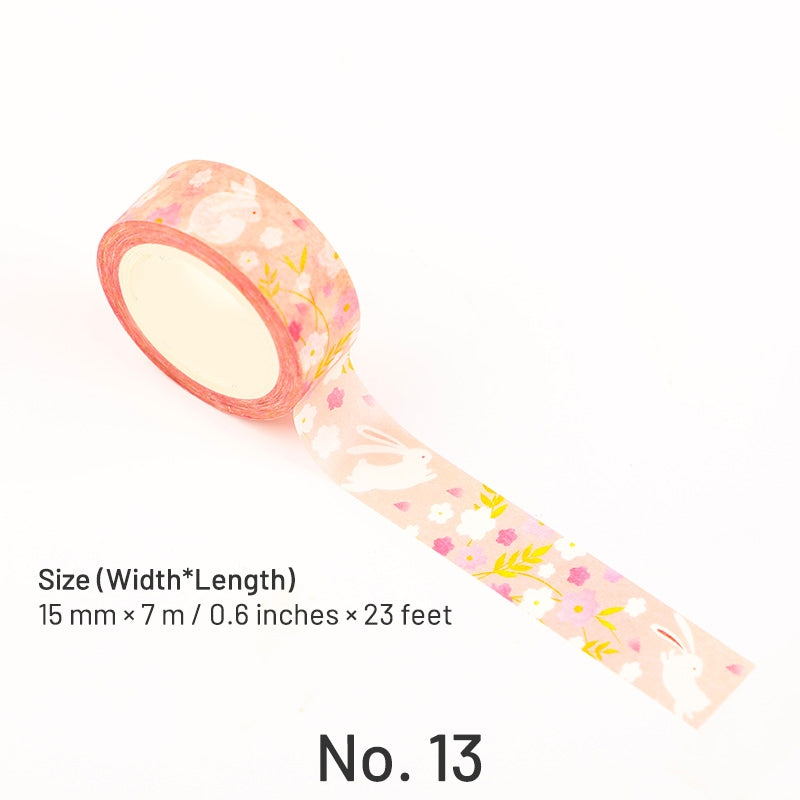 Japanese-style Washi Tape with Plants Animals Sea and Fireworks sku-13