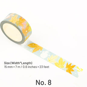 Japanese-style Washi Tape with Plants Animals Sea and Fireworks sku-8
