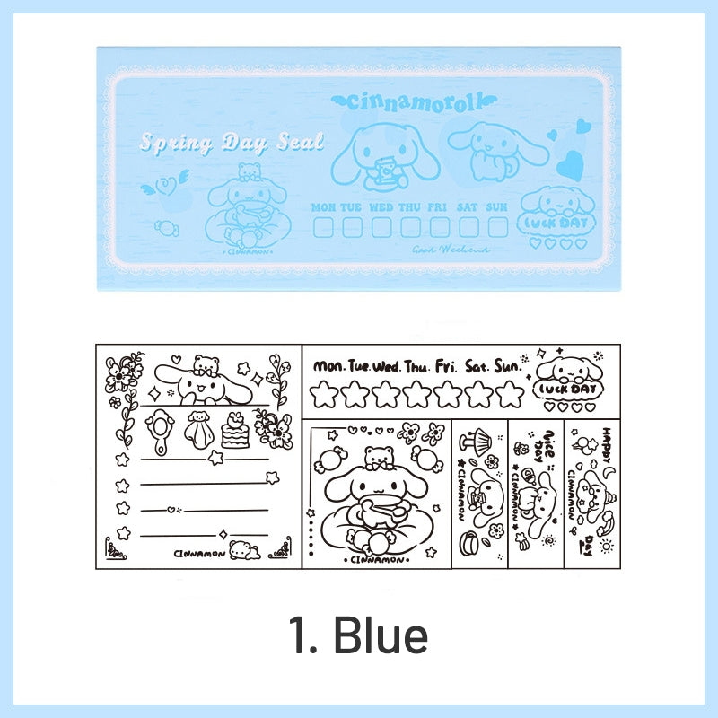 Joyful Holiday Theme Cartoon Wood Rubber Stamp Set sku-1