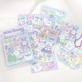 Kawaii Cartoon Animal Children's Journal Decorative Stickers b1