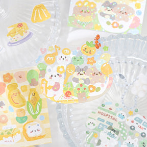 Kawaii Cartoon Animal Children's Journal Decorative Stickers b2