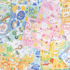 Kawaii Cartoon Animal Children's Journal Decorative Stickers b5