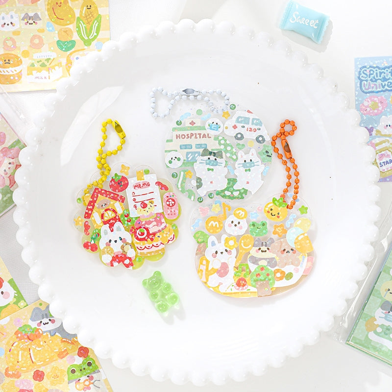 Kawaii Cartoon Animal Children's Journal Decorative Stickers b6
