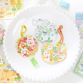 Kawaii Cartoon Animal Children's Journal Decorative Stickers b6