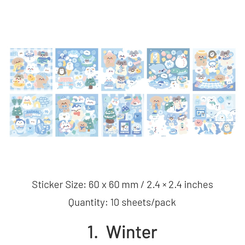Kawaii Cartoon Animal Children's Journal Decorative Stickers sku-1
