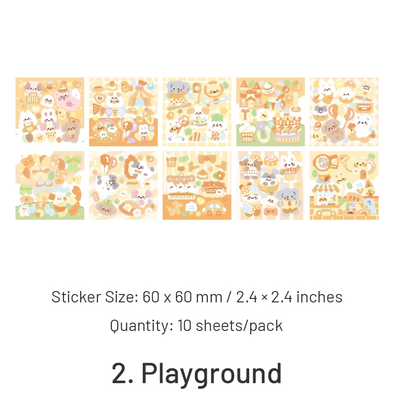 Kawaii Cartoon Animal Children's Journal Decorative Stickers sku-2
