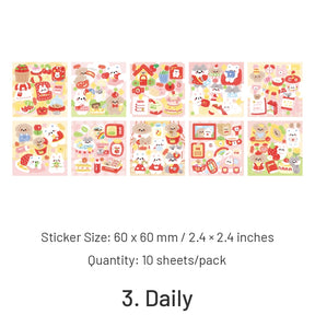 Kawaii Cartoon Animal Children's Journal Decorative Stickers sku-3