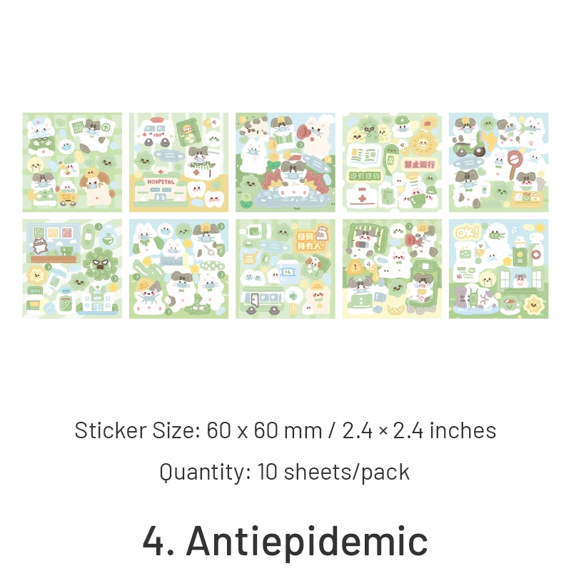 Kawaii Cartoon Animal Children's Journal Decorative Stickers sku-4