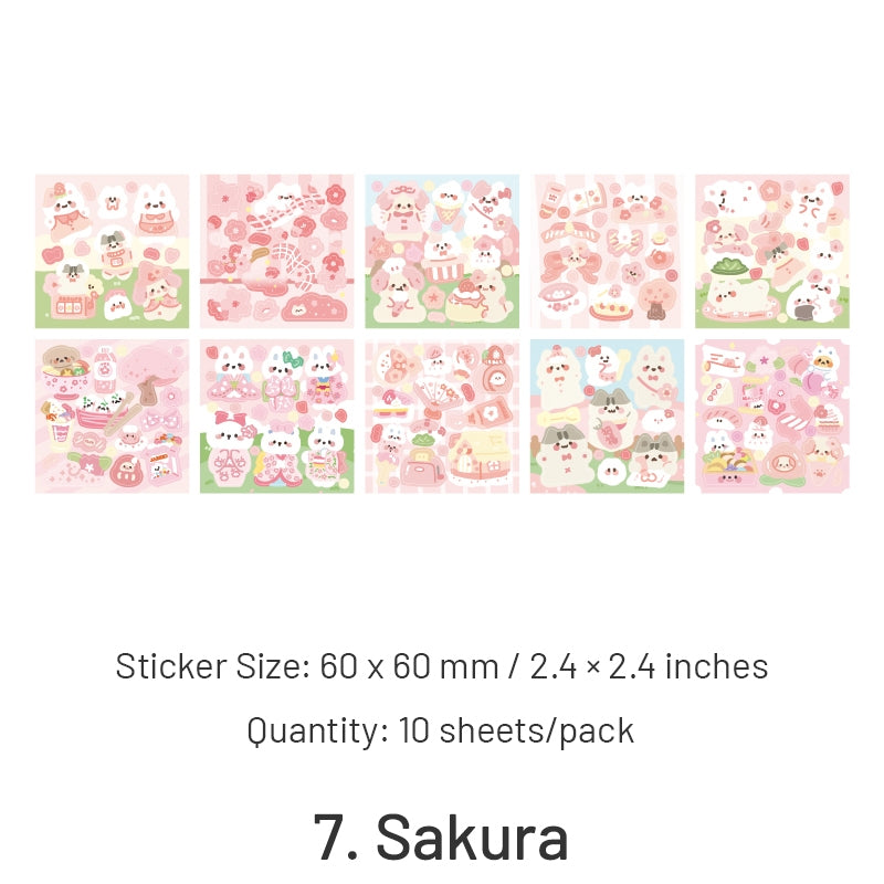 Kawaii Cartoon Animal Children's Journal Decorative Stickers sku-7
