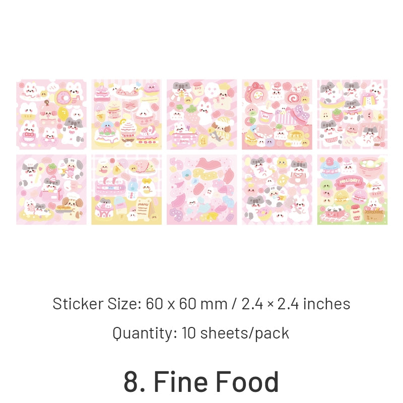 Kawaii Cartoon Animal Children's Journal Decorative Stickers sku-8