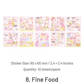 Kawaii Cartoon Animal Children's Journal Decorative Stickers sku-8