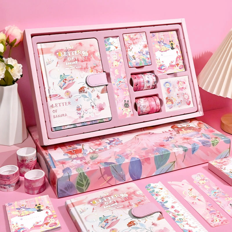 Kawaii Cartoon Magic Journal Gift Set - Magical Witch's Realm, Rabbits and Girls5