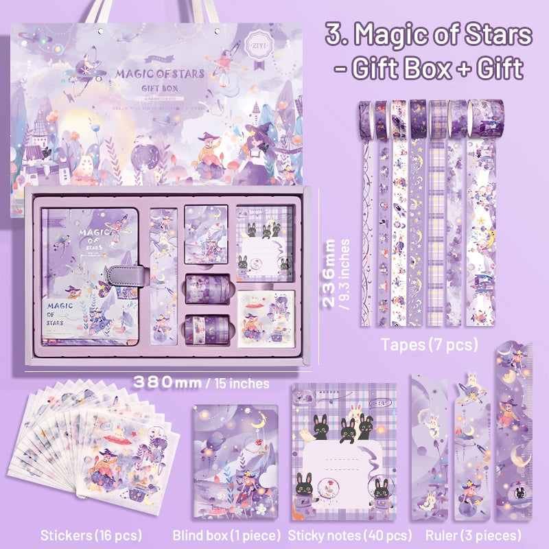 Magical Witch's Realm-Kawaii Cartoon Magic Journal Gift Set - Magical Witch's Realm, Rabbits and Girls11