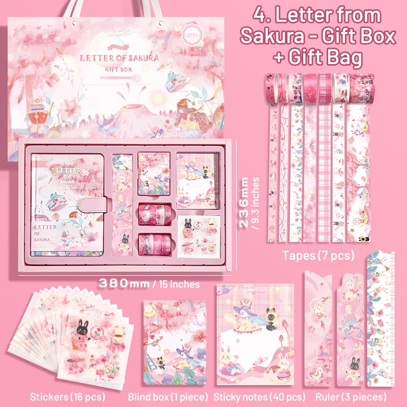 Rabbits and Girls-Kawaii Cartoon Magic Journal Gift Set - Magical Witch's Realm, Rabbits and Girls12