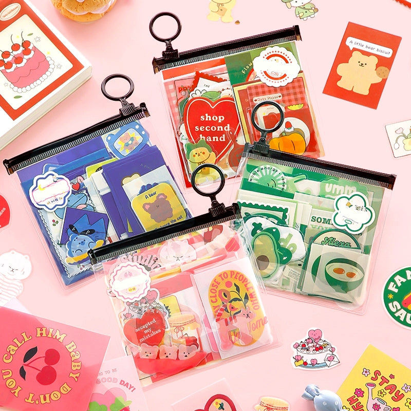 Korean Style Cartoon PET Sticker Pack a