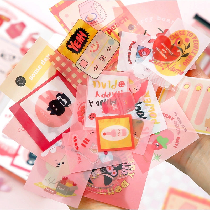Korean Style Cartoon PET Sticker Pack b4