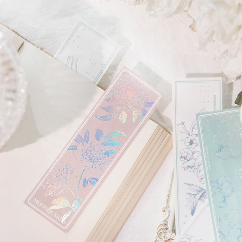 Graph Paper Bookmark Holographic Plant Bookmark on Kraft Paper | Stamprints