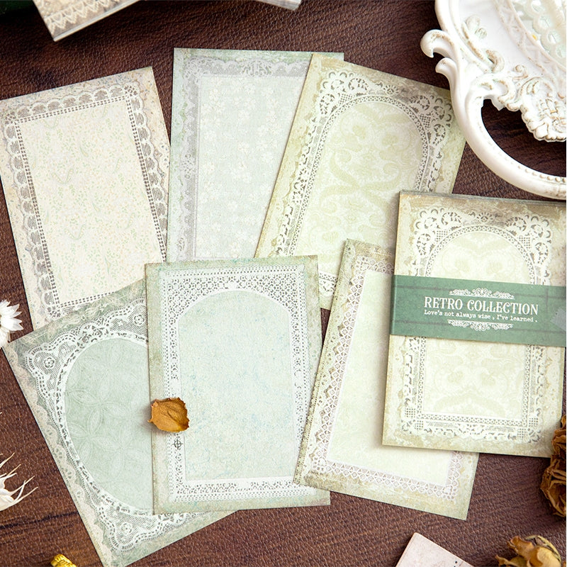 Lace and Botanical Blank Decorative Paper b7
