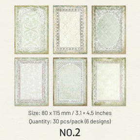 Lace and Botanical Blank Decorative Paper sku-2