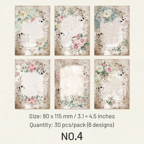 Lace and Botanical Blank Decorative Paper sku-4