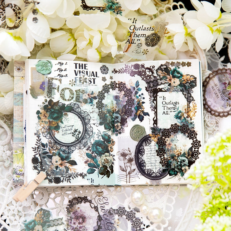 Lace and Flower PET Stickers b2