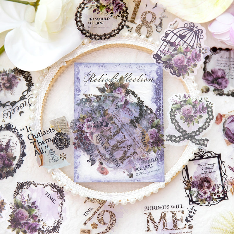 Lace and Flower PET Stickers b7