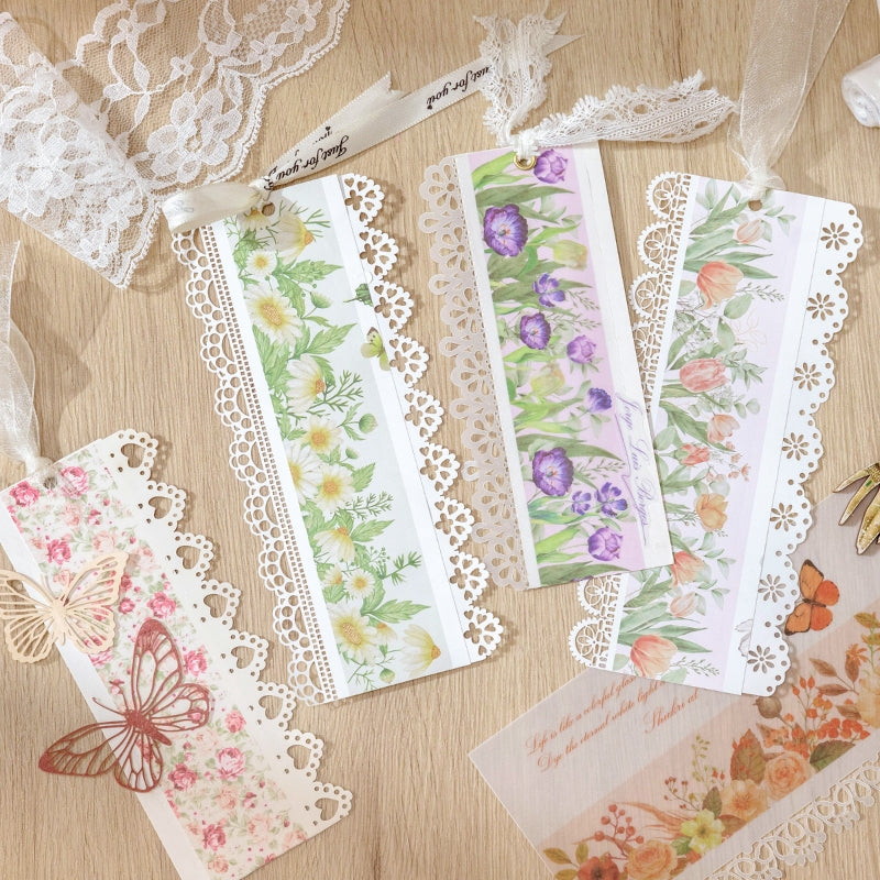 Lace Chapter Series Vintage Floral Scrapbook Paper b2