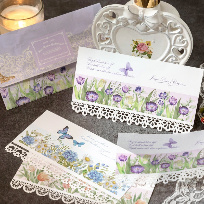 Lace Chapter Series Vintage Floral Scrapbook Paper b3