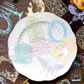 Lace Collection Hollow Lace Paper - Frames, Butterflies, Bird Cages b1
